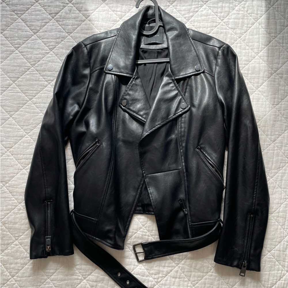 Eloise faux leather moto jacket